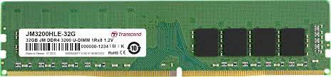Transcend 32GB DDR4 3200MHz Desktop Memory Module (JM3200HLE-32G)