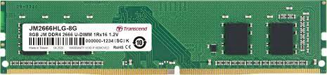 Transcend 8GB JetRam DDR4-2666 U-DIMM Laptop RAM (JM2666HLG-8G)