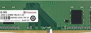 Transcend 8GB JetRam DDR4-3200 U-DIMM Laptop RAM (JM3200HLG-8G)