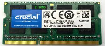 Crucial 4GB DDR3L-1600 SODIMM - CT51264BF160B